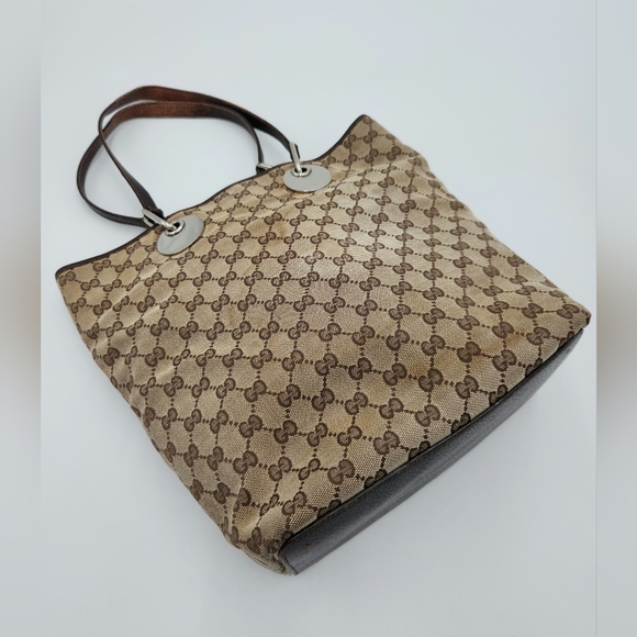 Gucci Eclipse Brown Monogram Canvas Tote Shoulder Bag - Picture 7 of 16